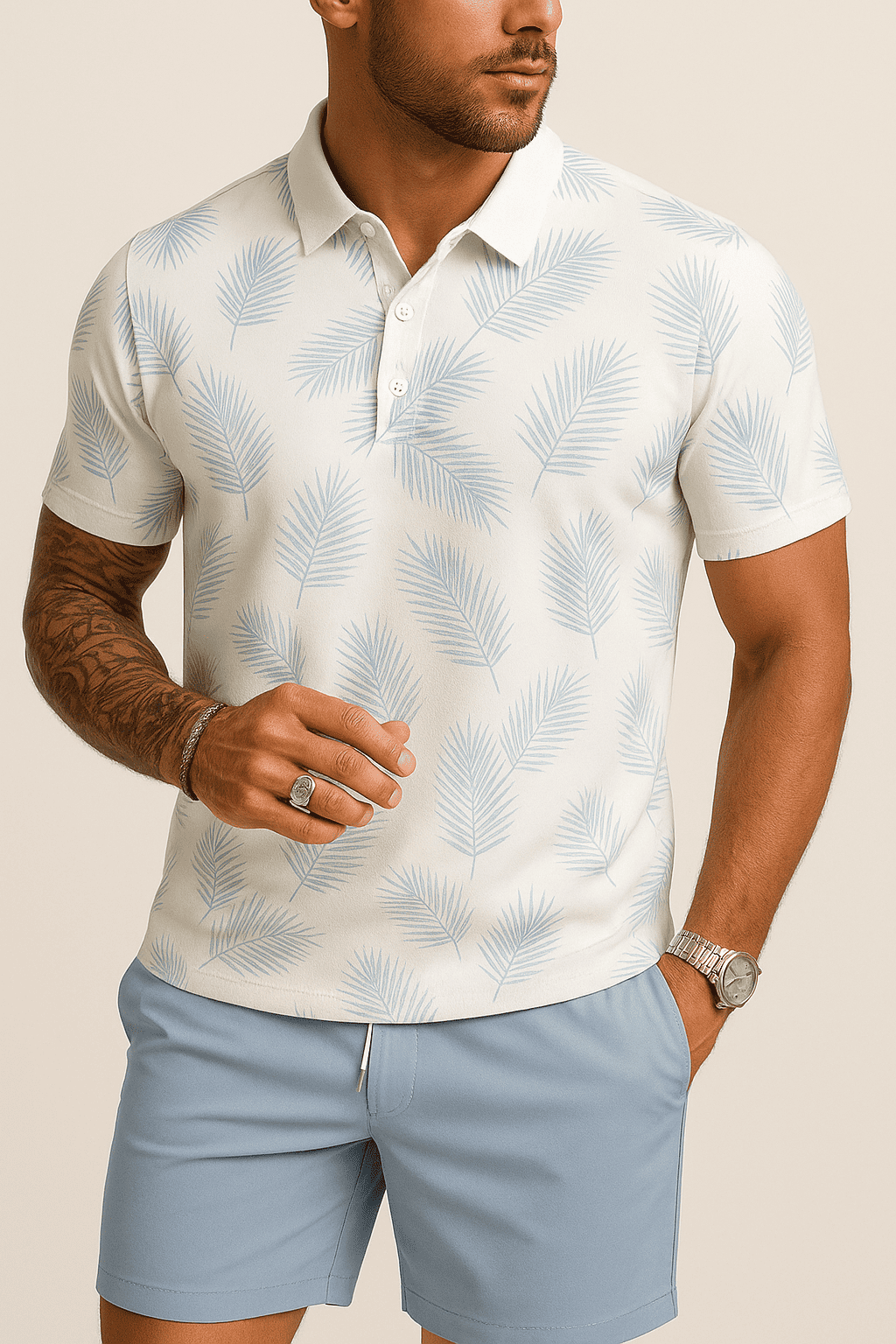 Ensemble Palméno™ – Élégant Set d’Été 2 Pièces pour Homme