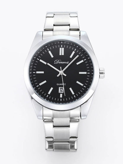 ChronoSteel – Montre Homme en Acier Inoxydable avec Affichage de la Date