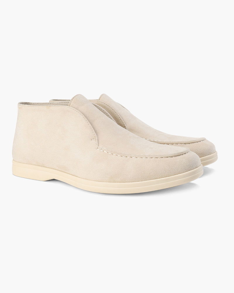 Mocassins Montants en Daim — Confort Structuré et Raffinement