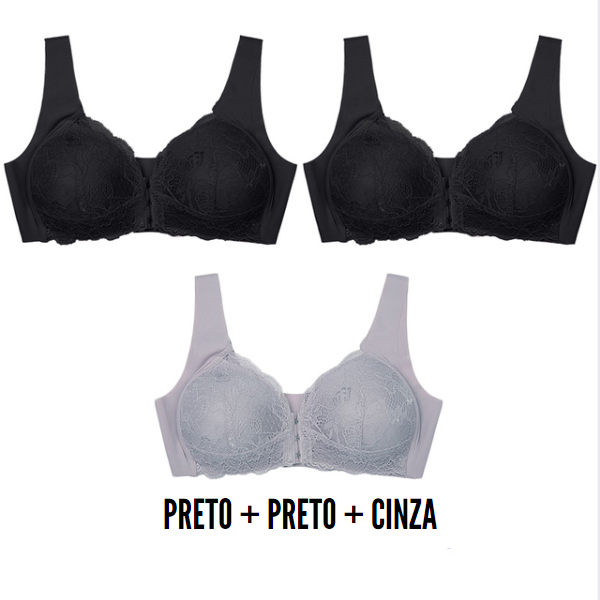 [KIT 3 PEÇAS] Sutiã Lift Comfort Modelo Fabullete - Kit 3 Peças [PROMOÇÃO ANELLA]