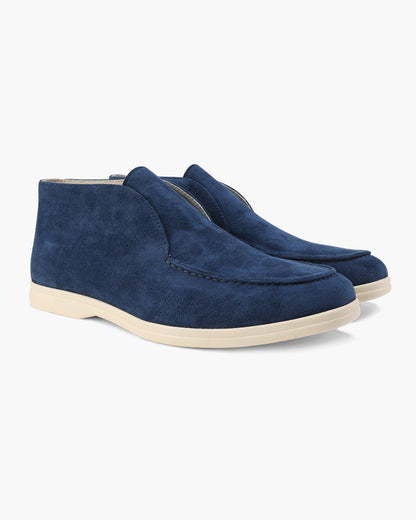 Mocassins Montants en Daim — Confort Structuré et Raffinement