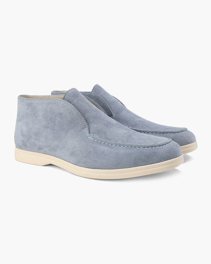 Mocassins Montants en Daim — Confort Structuré et Raffinement