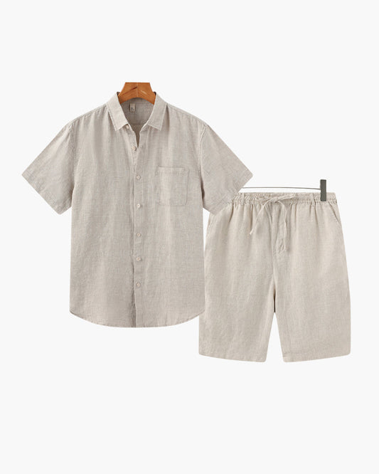 Ensemble Lin avec Short — Élégance Décontractée pour l’Été