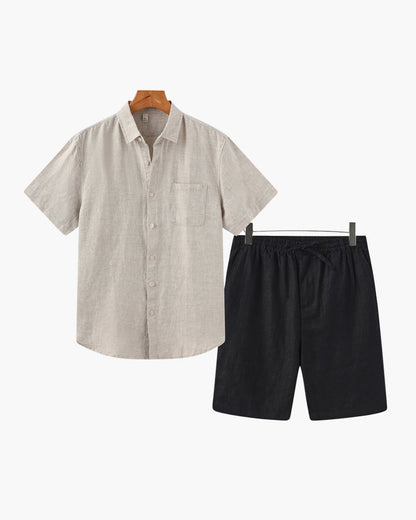 Ensemble Lin avec Short — Élégance Décontractée pour l’Été
