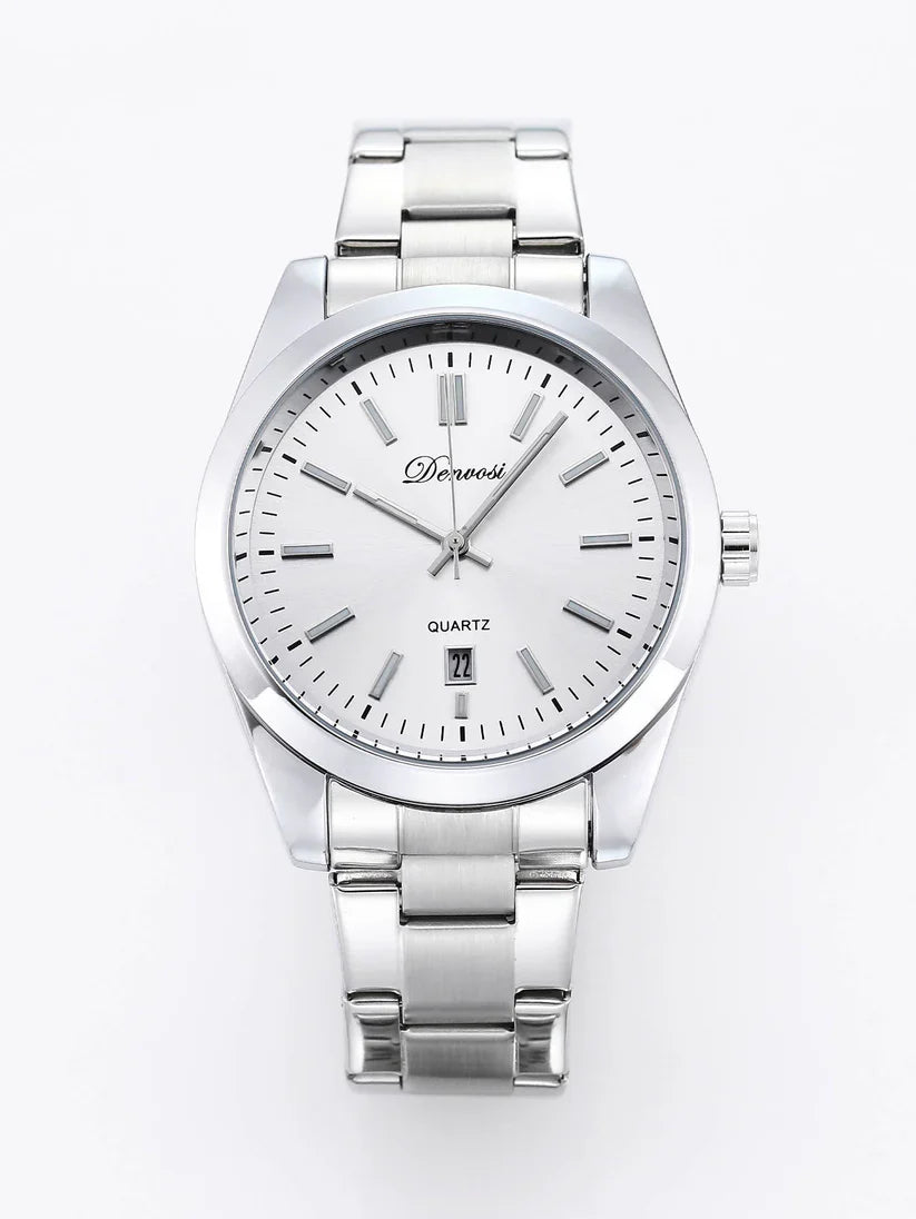 ChronoSteel – Montre Homme en Acier Inoxydable avec Affichage de la Date
