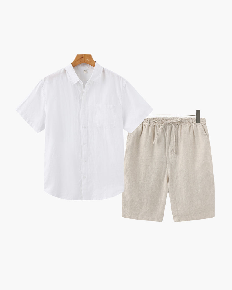 Ensemble Lin avec Short — Élégance Décontractée pour l’Été