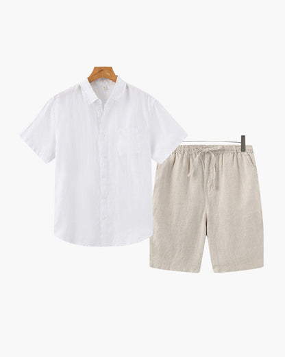 Ensemble Lin avec Short — Élégance Décontractée pour l’Été
