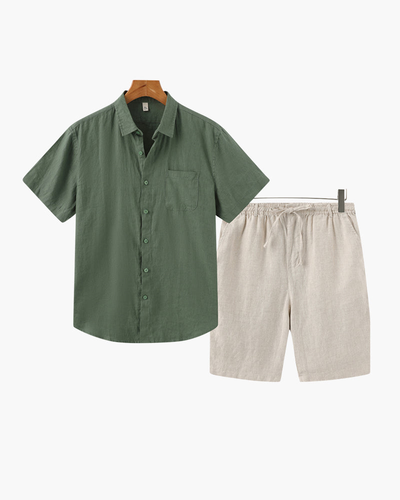 Ensemble Lin avec Short — Élégance Décontractée pour l’Été