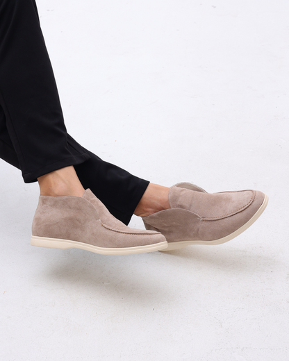 Mocassins Montants en Daim — Confort Structuré et Raffinement