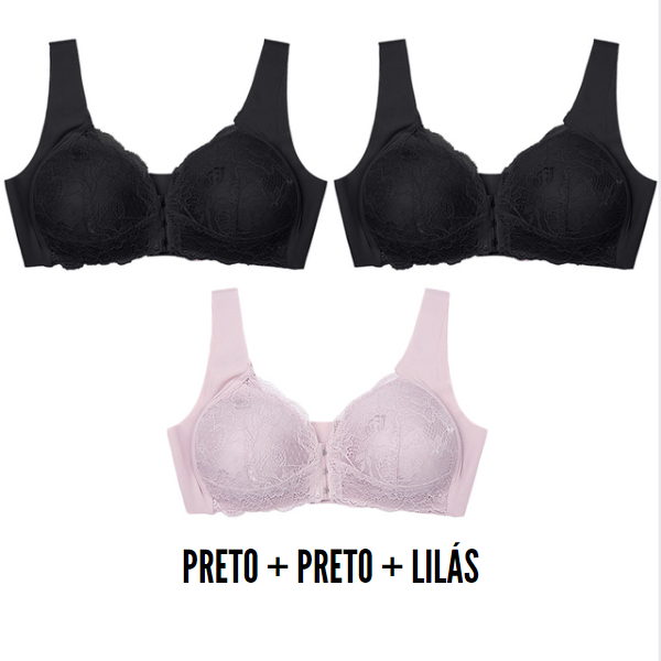 [KIT 3 PEÇAS] Sutiã Lift Comfort Modelo Fabullete - Kit 3 Peças [PROMOÇÃO ANELLA]