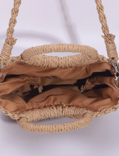 [QUEIMA DE ESTOQUE] Bolsa de Palha com Alça Crossbody