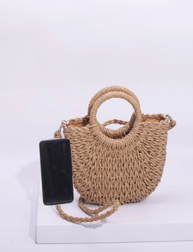 [QUEIMA DE ESTOQUE] Bolsa de Palha com Alça Crossbody