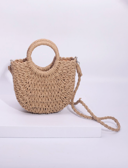 [QUEIMA DE ESTOQUE] Bolsa de Palha com Alça Crossbody