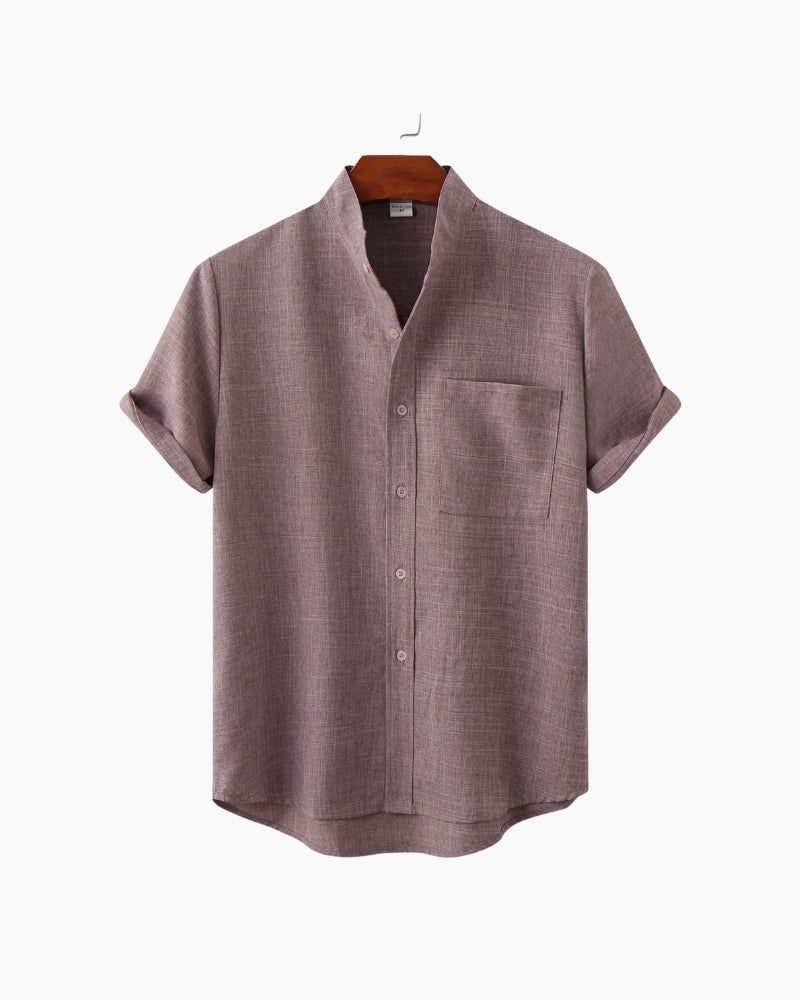 Polo à Col Mandarin Mark — Précision et Élégance Moderne