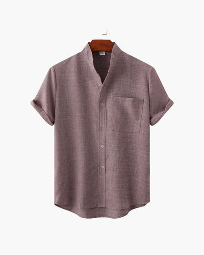 Polo à Col Mandarin Mark — Précision et Élégance Moderne