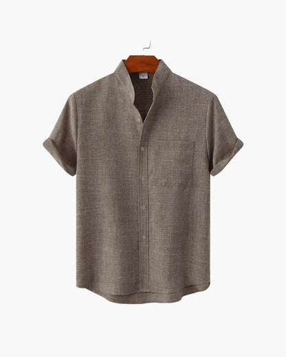 Polo à Col Mandarin Mark — Précision et Élégance Moderne