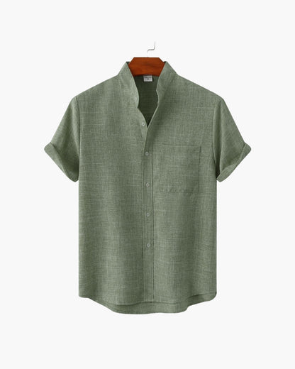 Polo à Col Mandarin Mark — Précision et Élégance Moderne