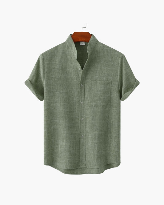 Polo à Col Mandarin Mark — Précision et Élégance Moderne