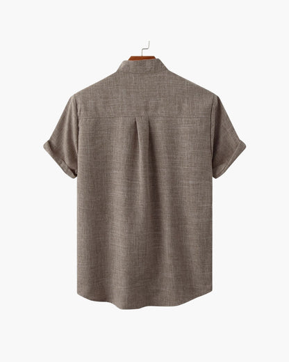 Polo à Col Mandarin Mark — Précision et Élégance Moderne