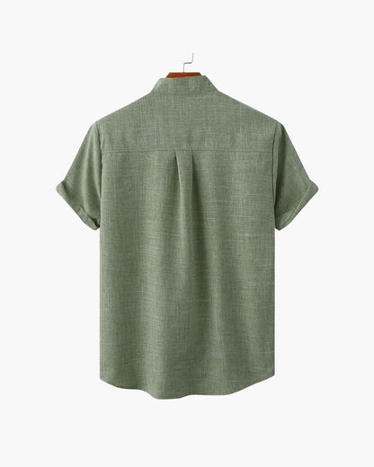 Polo à Col Mandarin Mark — Précision et Élégance Moderne