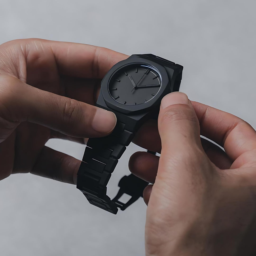 Moderne Homme – MONTRE MINIMALISTE NOIRE PREMIUM