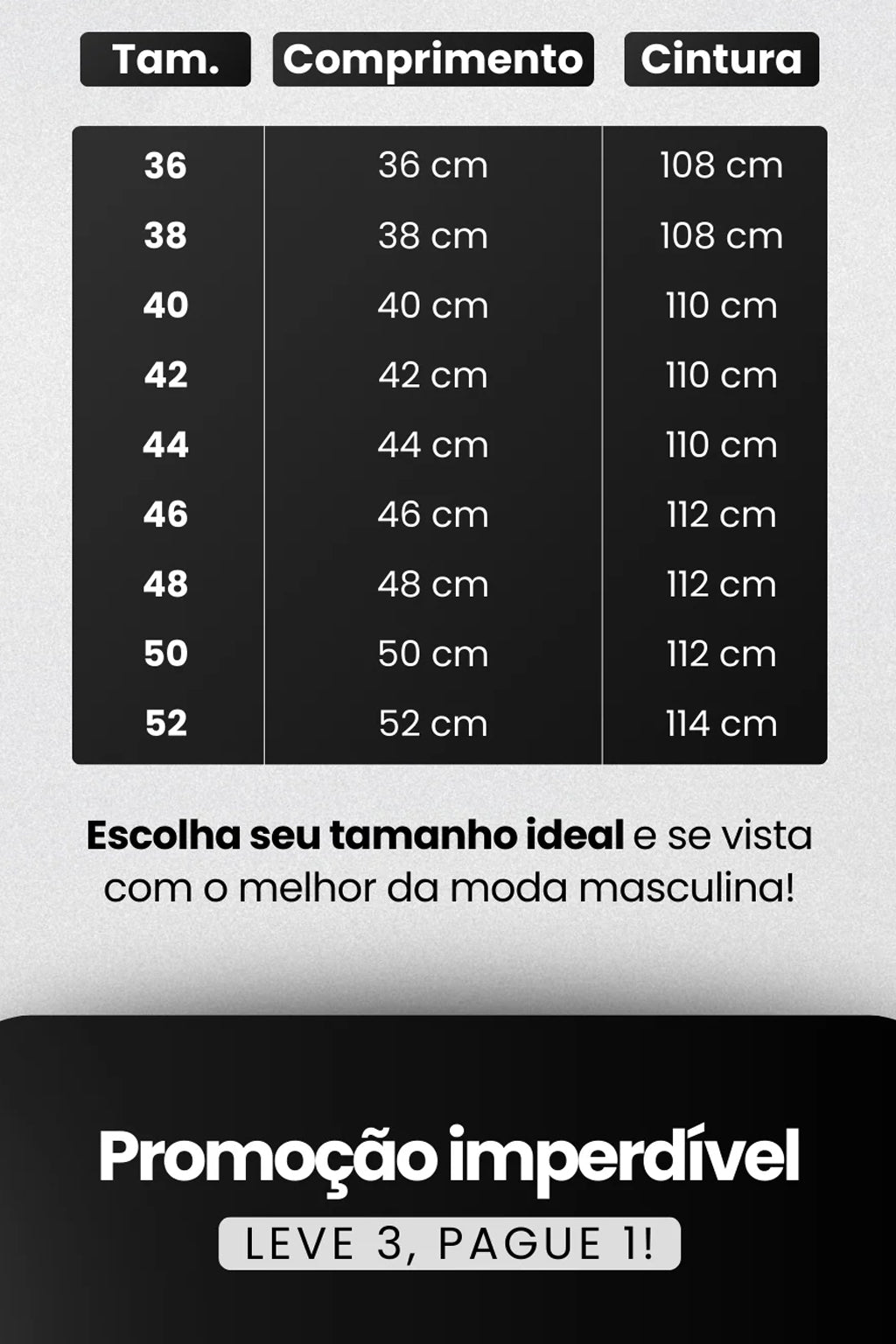 Calça Alfaiataria Masculina Mônaco com Ajuste – Kit com 3 Unidades