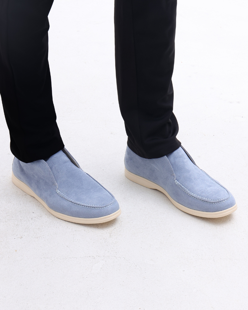 Mocassins Montants en Daim — Confort Structuré et Raffinement