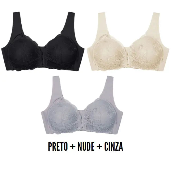 [KIT 3 PEÇAS] Sutiã Lift Comfort Modelo Fabullete - Kit 3 Peças [PROMOÇÃO ANELLA]