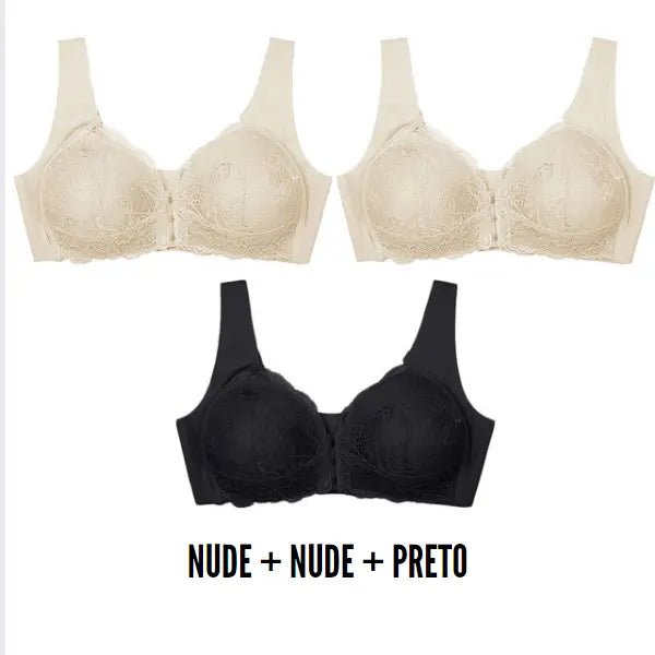 [KIT 3 PEÇAS] Sutiã Lift Comfort Modelo Fabullete - Kit 3 Peças [PROMOÇÃO ANELLA]