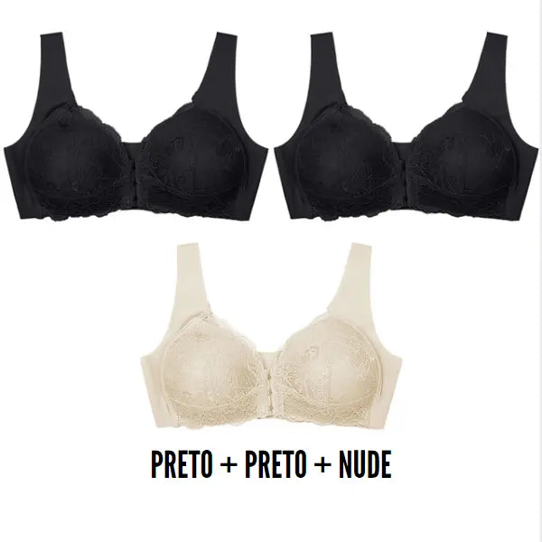 [KIT 3 PEÇAS] Sutiã Lift Comfort Modelo Fabullete - Kit 3 Peças [PROMOÇÃO ANELLA]